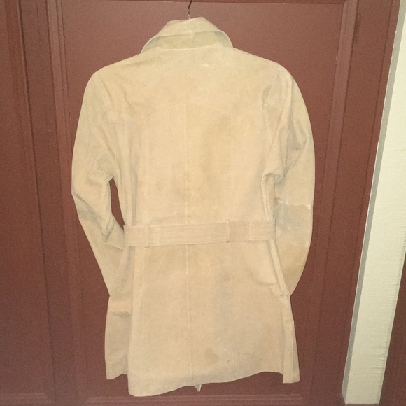 Beige Jennifer J Suede Coat - Picture 3 of 6